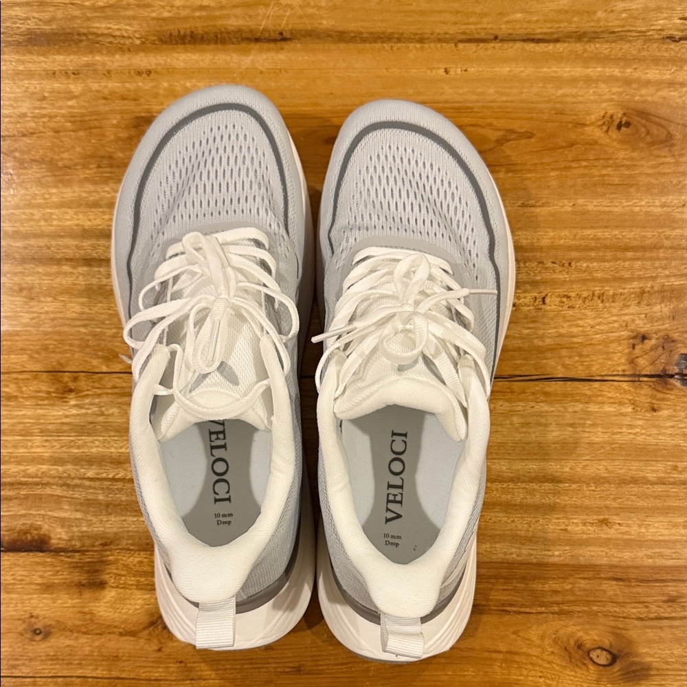 Women's Gray and White Sneakers